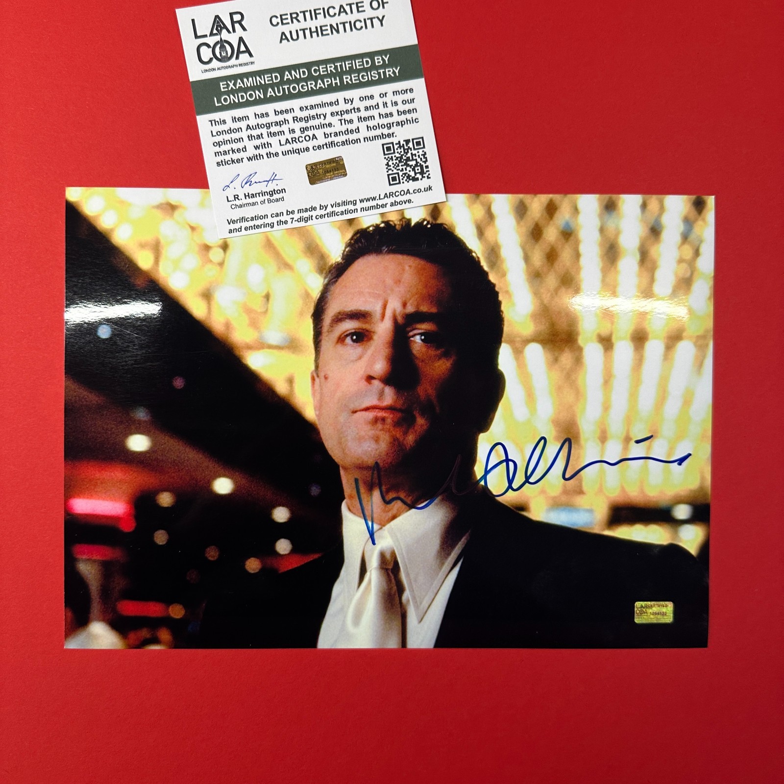 ROBERT DE NIRO Hand-Signed “Goodfellas” 8×12 Photo + LAR COA – RARE