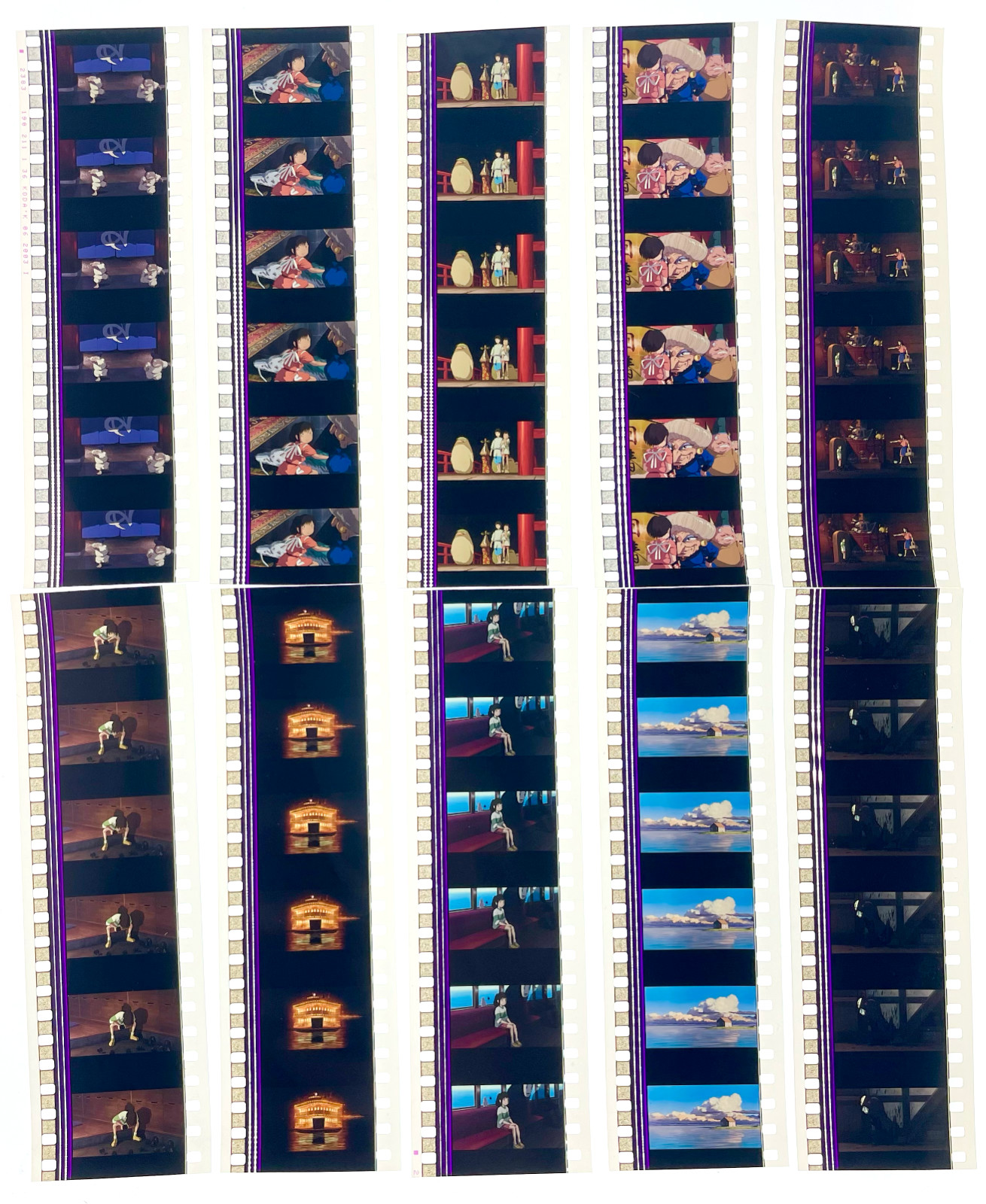 Spirited Away (2001) 35mm Film Cell 10 Strips Studio Ghibli