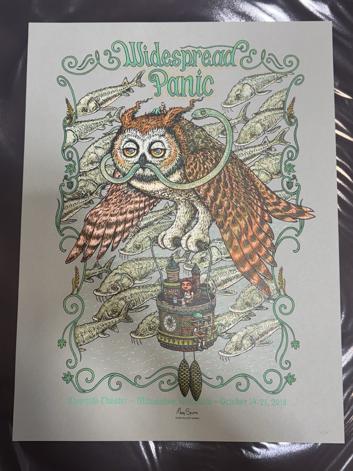 Widespread Panic 2018 Milwaukee, WI Poster Edition/#500 Spusta Rare!! Sold Out!!