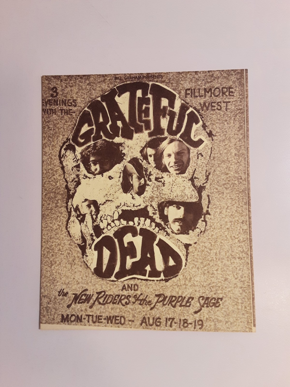 Grateful Dead / New Riders / Bill Graham Presents handbill / 1970