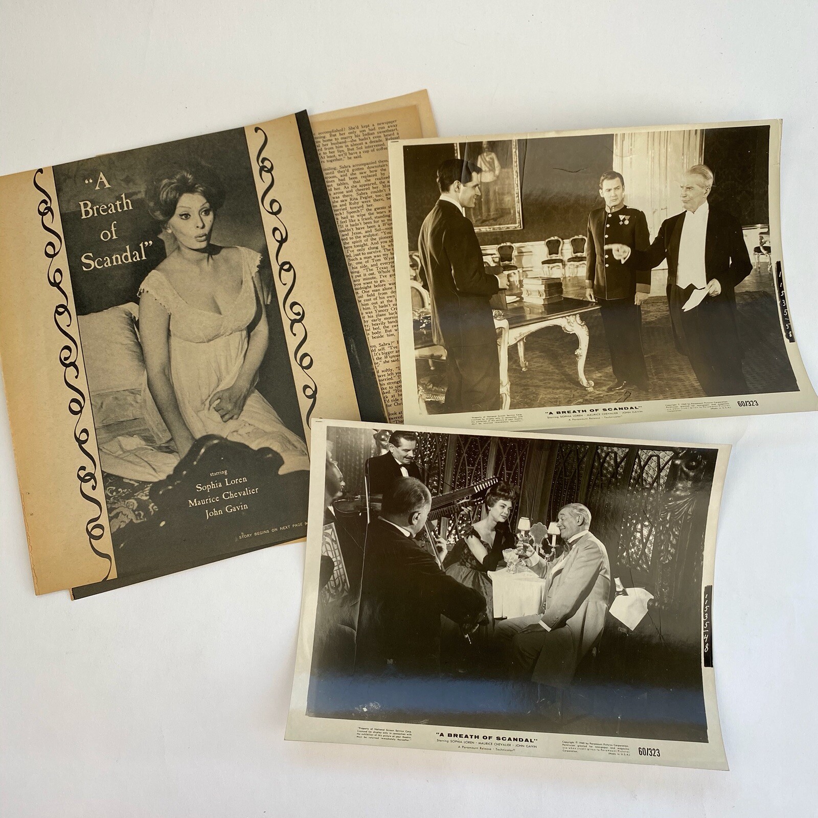 Vintage Movie Photos Stills Clippings A Breath Of A Scandal 1960 Sophia Loren