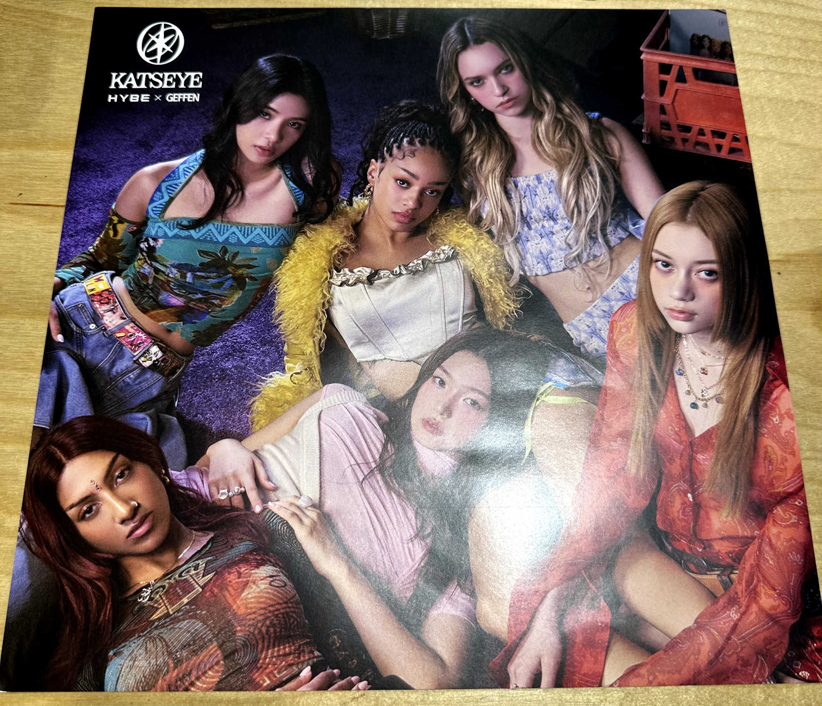 Katseye – HYBE X GEFFEN – 12×12 Double-Sided Poster – Free US Shipping