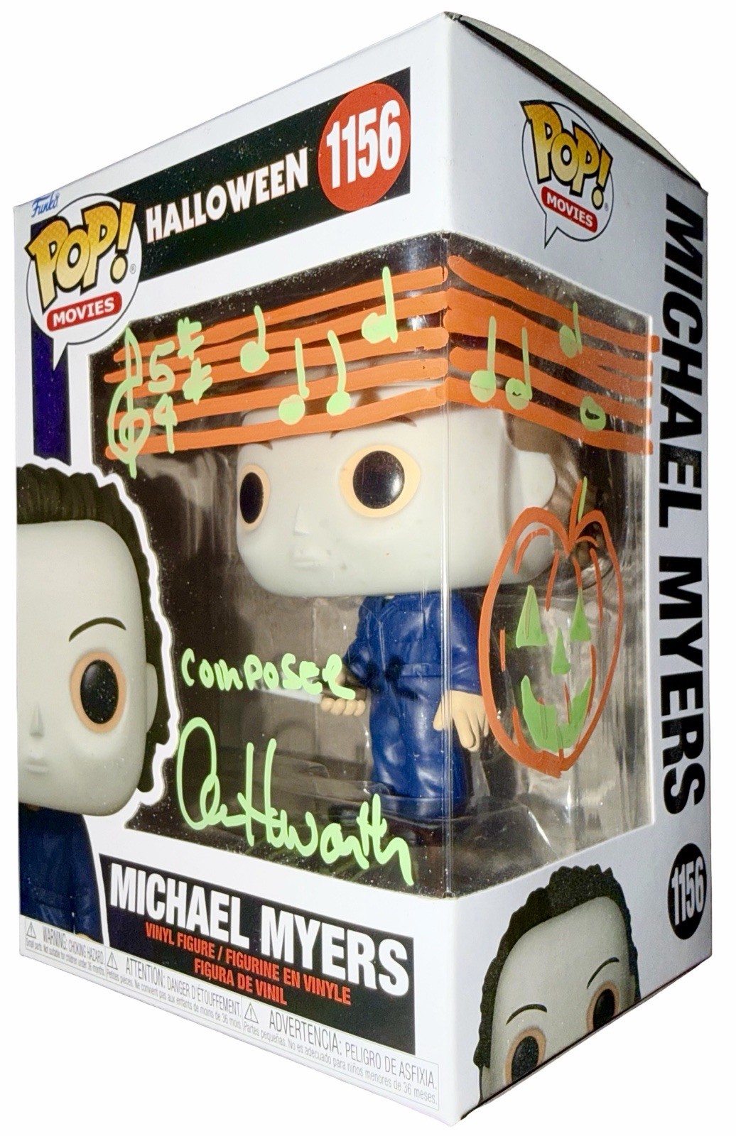 RARE! Halloween composer Alan Howarth Signed Funko Pop Michael Myers SKETCH
