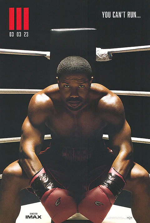 Creed III, 2023, 27″ × 40″ Original,DS,OS,Set Of 3 Movie Poster Michael B Jordan
