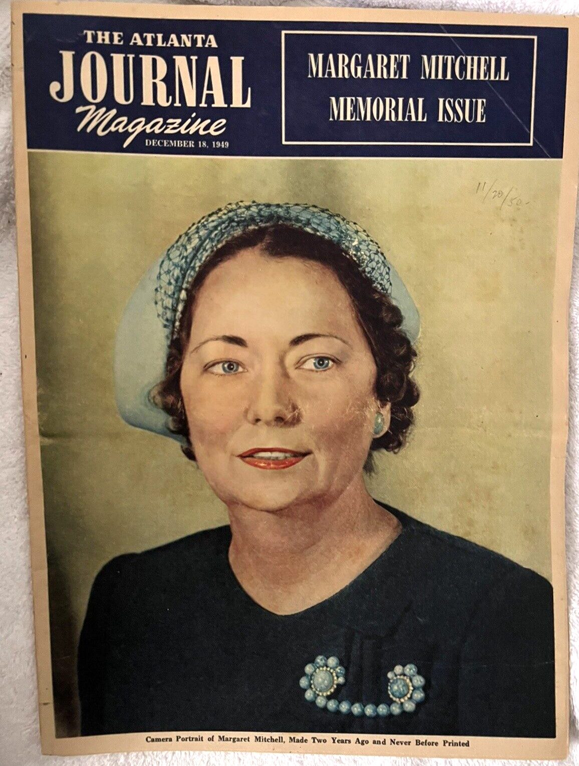 GONE WITH THE WIND MARGARET MITCHELL ORIG. 1949 ATLANTA JOURNAL MEMORIAL ISSUE!!