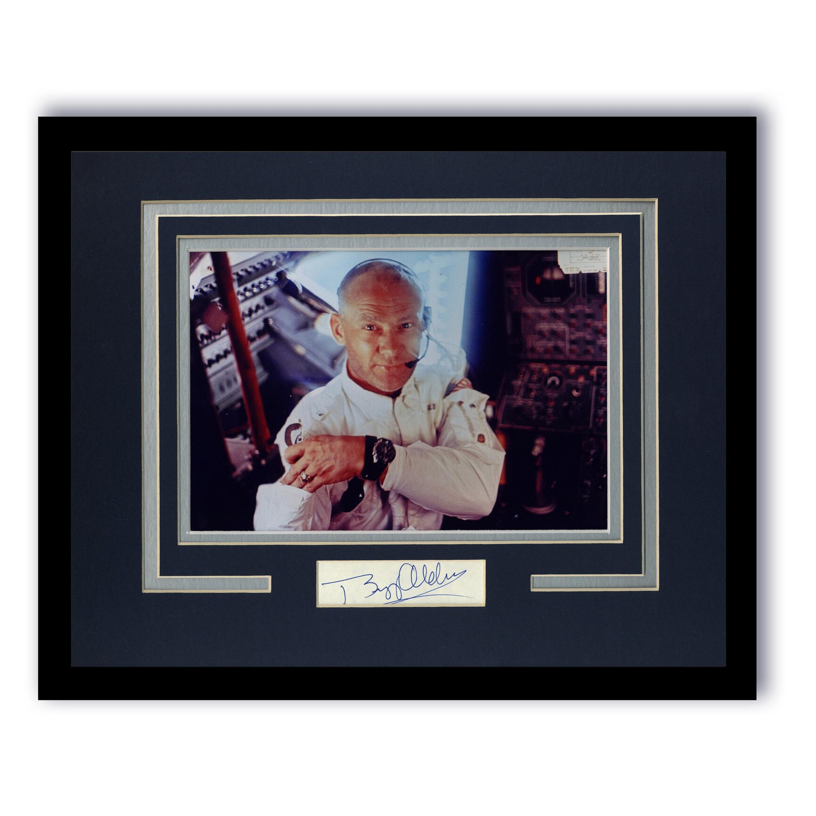 Buzz Aldrin AUTOGRAPH Signed Apollo 11 Astronaut Framed 11×14 Display B ACOA