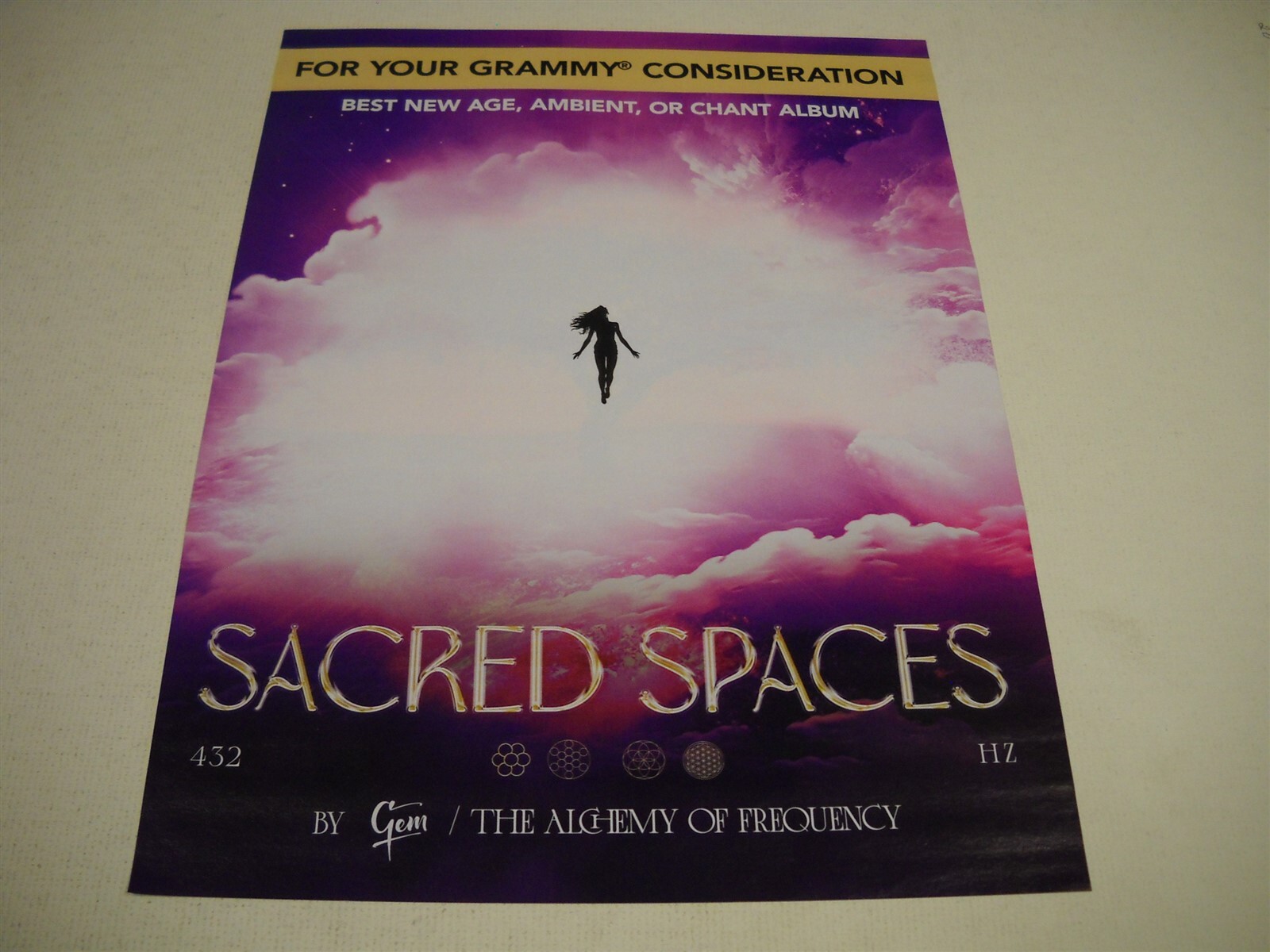 SACRED SPACES GRAMMY Consideration Best New Age/Ambient 2023 Promo Display Ad