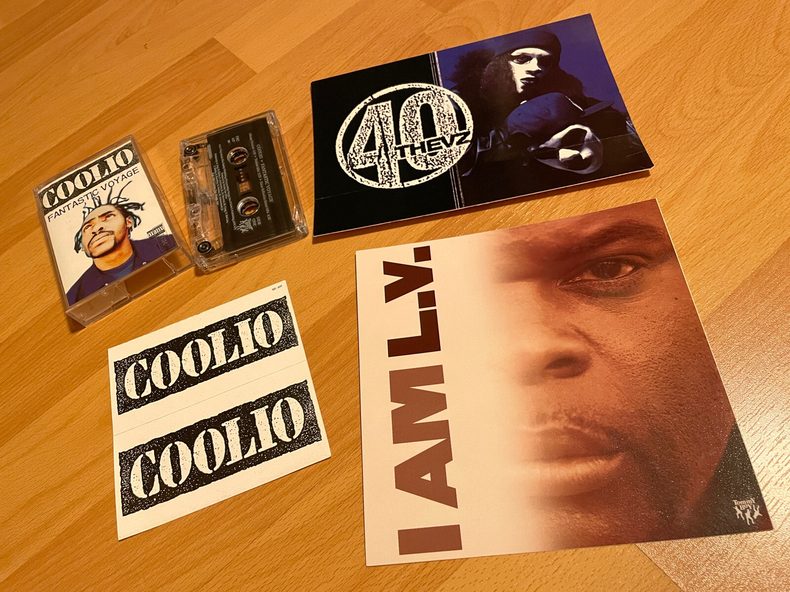 COOLIO Fantastic Voyage Cassette + Promo STICKER Hip Hop Rap WC 40 Thevz LV RARE