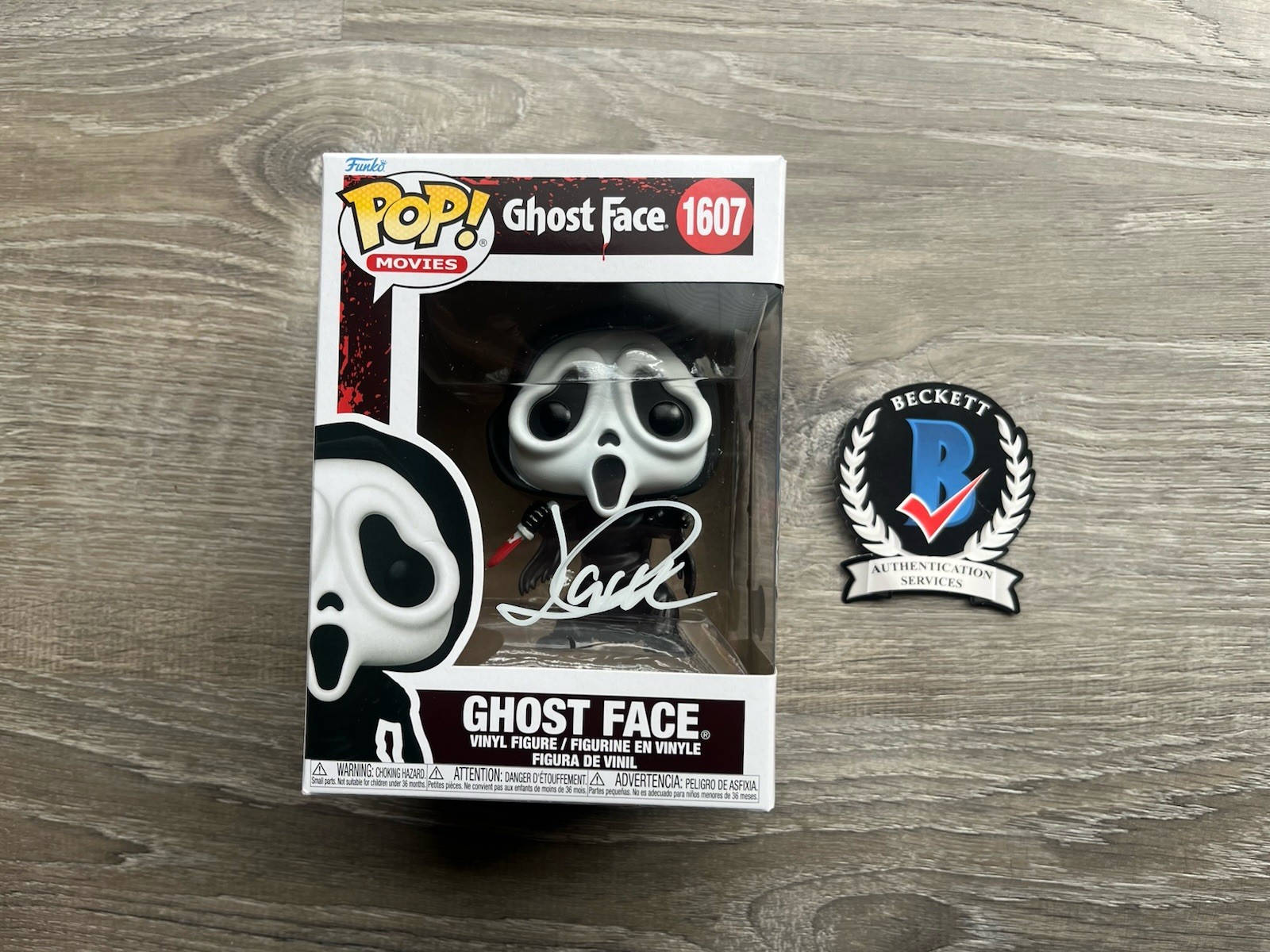 Jack Quaid Signed Ghostface Funko Pop Beckett COA 1607 Scream Richie Kirsch