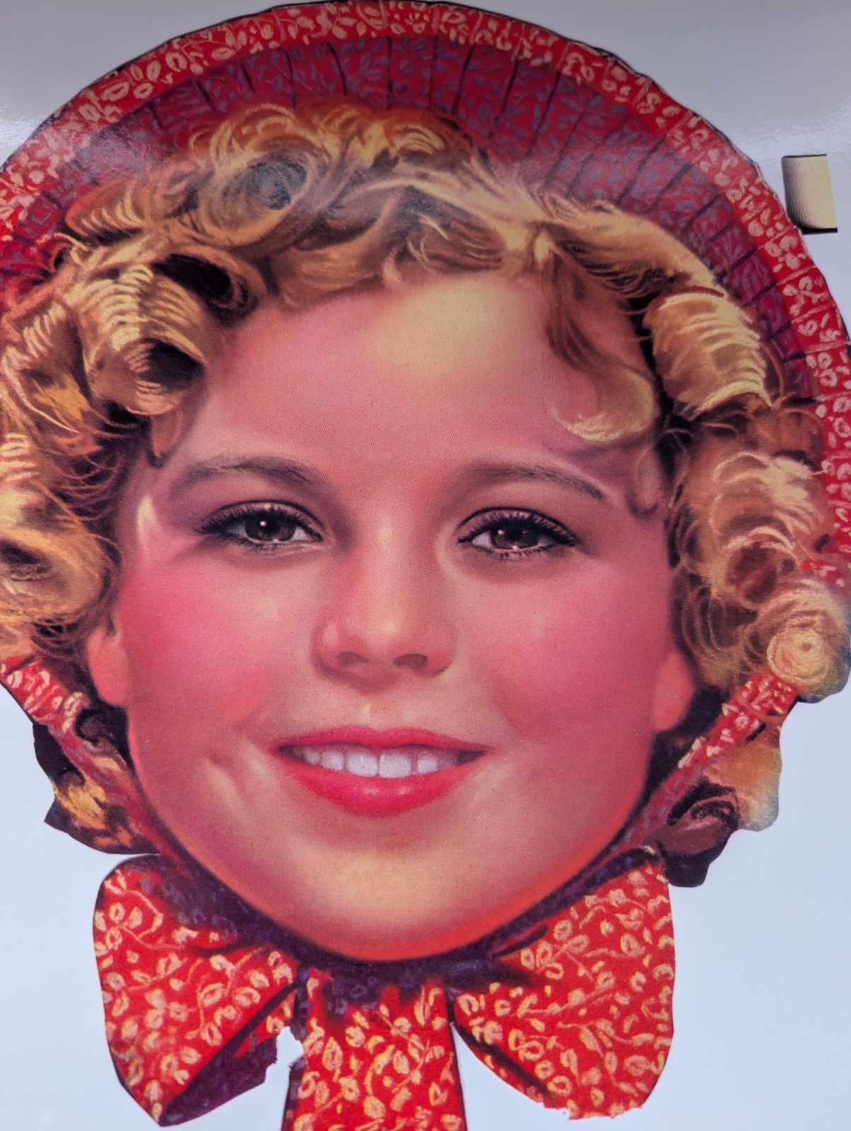 SHIRLEY TEMPLE Face Mask 8 1/2 x 10 1/2 very colorful
