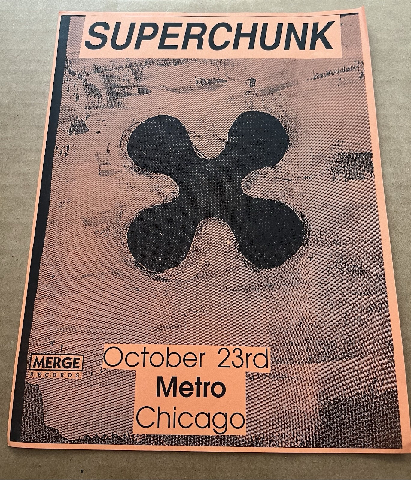 rare SUPERCHUNK flyer 1997 Cabaret Metro Chicago Merge Records Indoor Living
