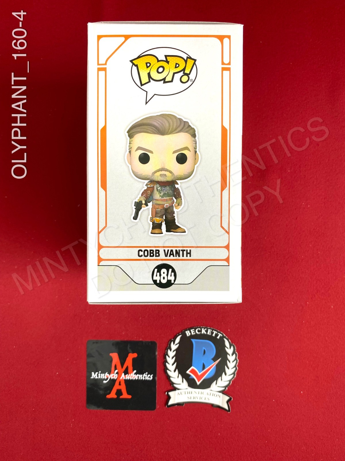 Timothy Olyphant signed Star Wars Cobb Vanth Chase Funko Pop #484 Beckett COA