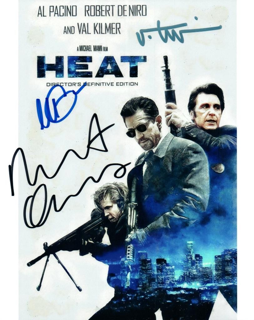 Robert DeNiro Al Pacino Val Kilmer Signed 8×10 Photo Autographed with COA