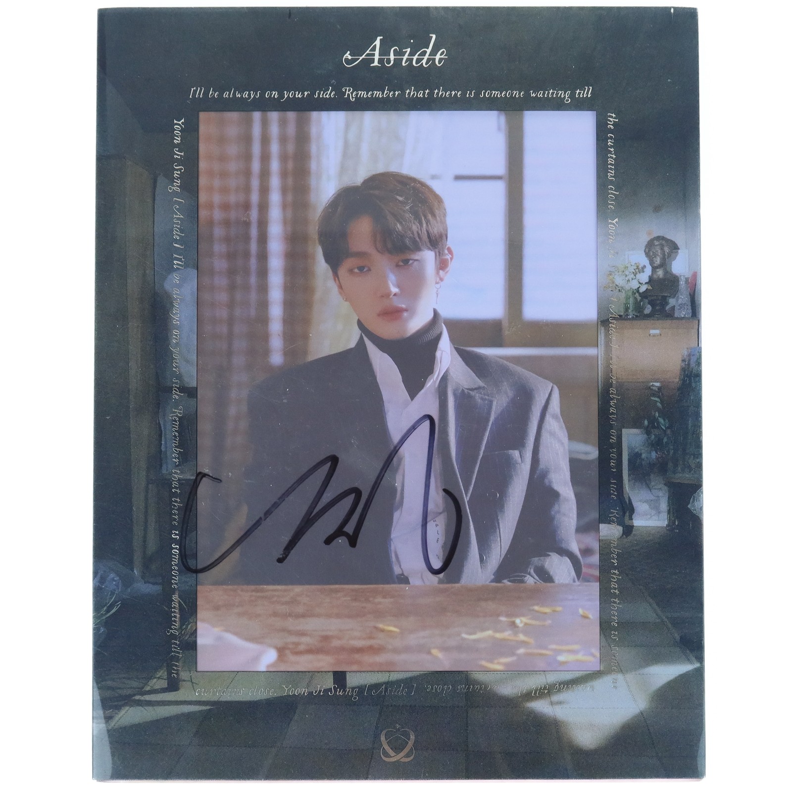 Yoon Ji Sung – Aside [Black Ver.] 1st Mini Album Signed Promo CD Wanna One 2