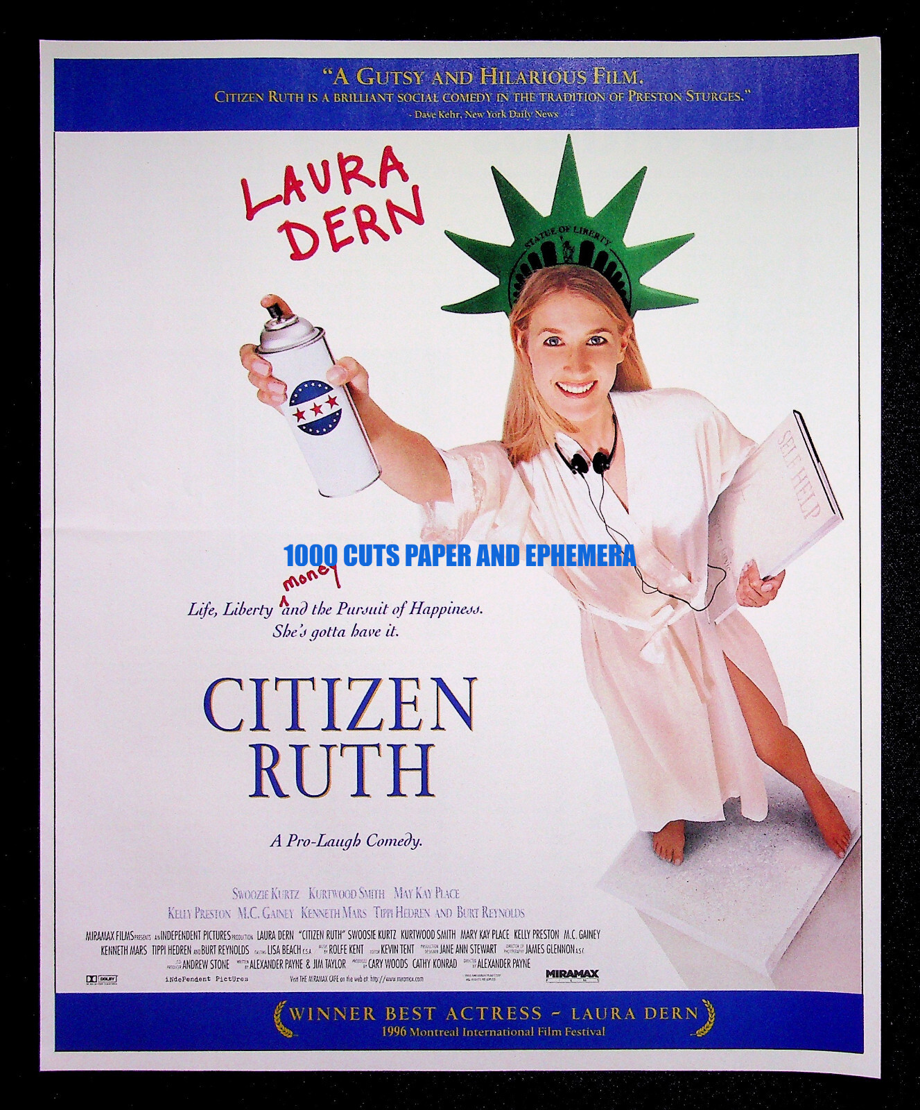 Citizen Ruth Miramax Films 1996 Laura Dern Trade Print Magazine Ad Poster ADVERT