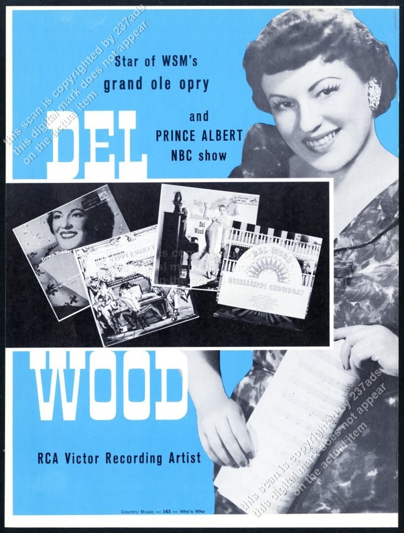 1960 Del Wood photo RCA Victor Records vintage trade print ad