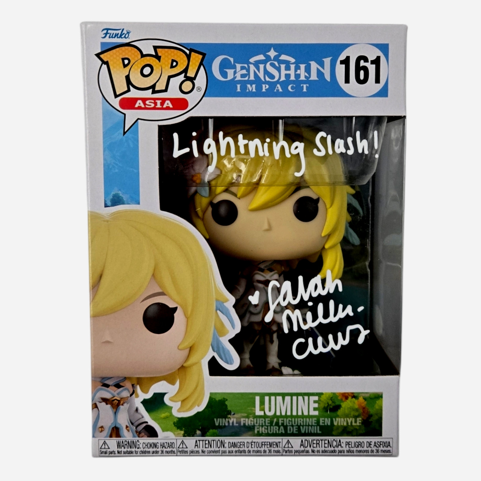 Sarah Miller Crews Signed Funko Pop Lumine Genshin Impact Autograph JSA COA 367
