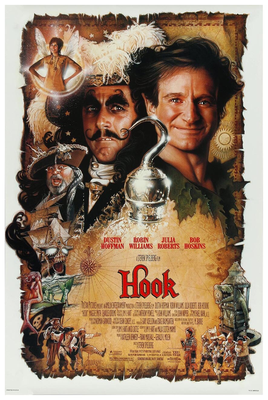 Hook 1991 – Vintage Pirate Classic Movie Poster