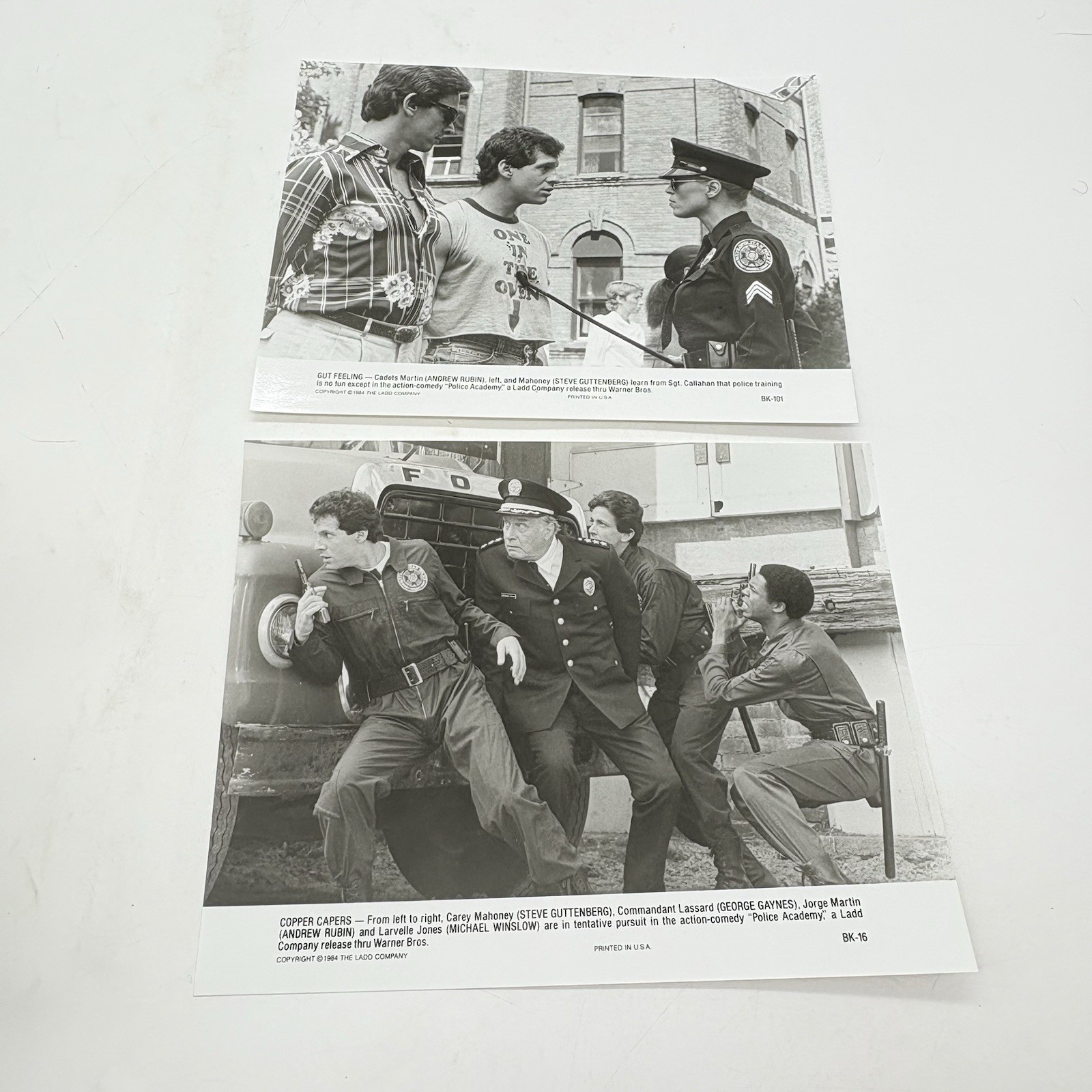 POLICE ACADEMY Movie Lobby Card Lot of 15 Pictures With Binder & Character Bios