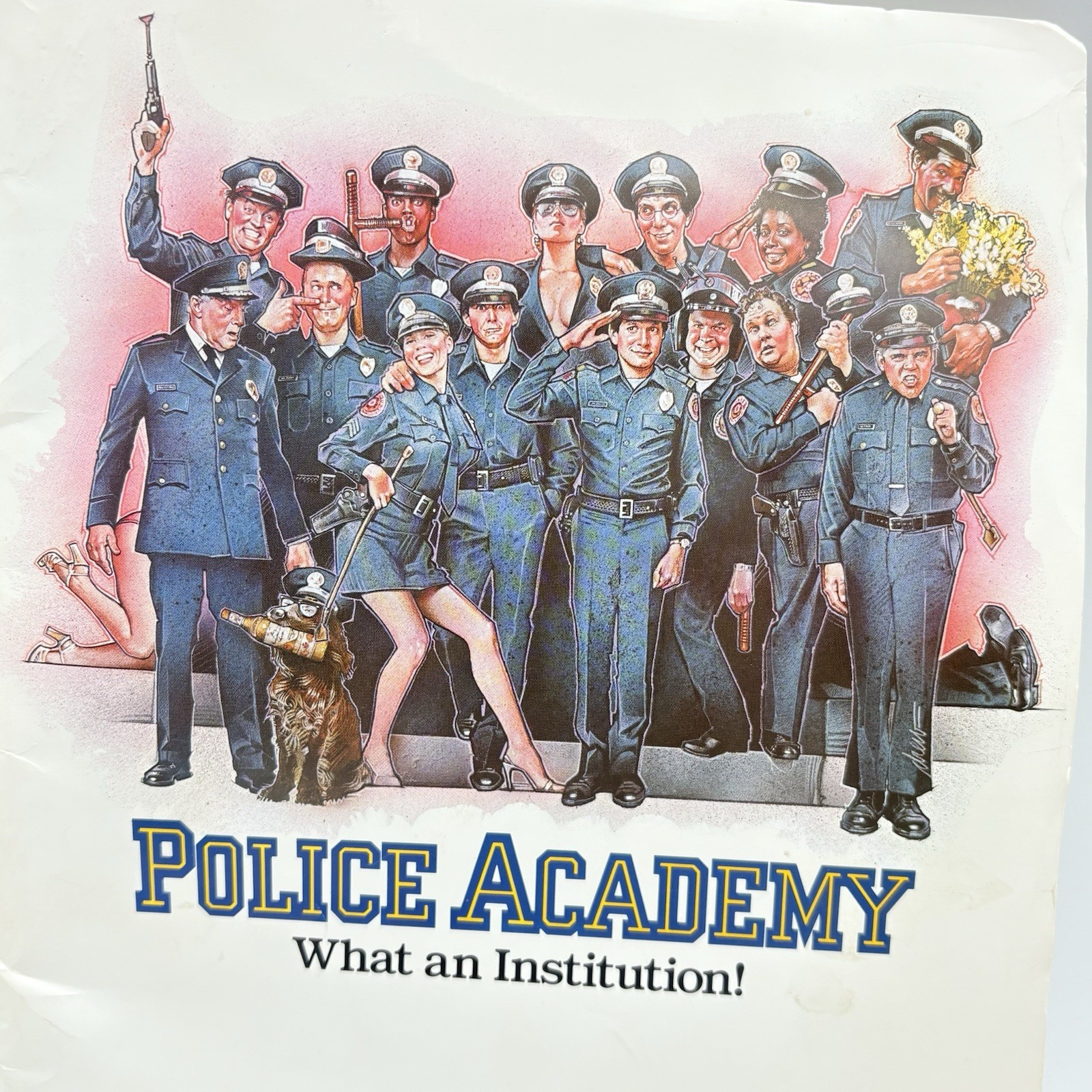 POLICE ACADEMY Movie Lobby Card Lot of 15 Pictures With Binder & Character Bios
