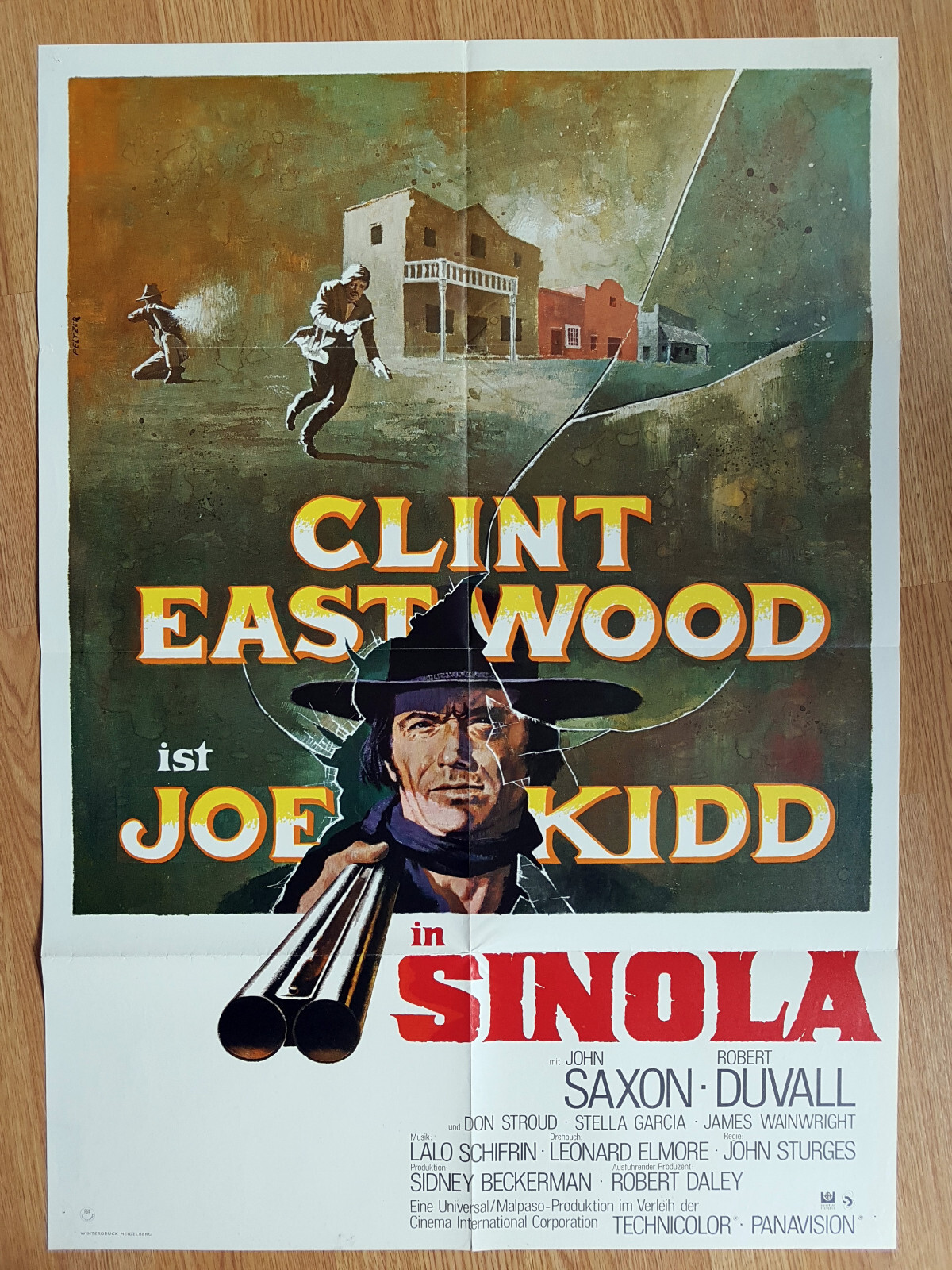 Clint Eastwood JOE KIDD – rare German 1-sheet poster JOHN STURGES 1972