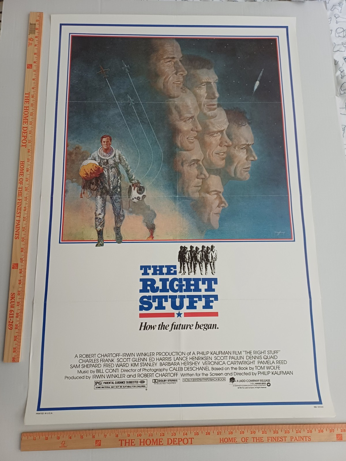 The Right Stuff Sam Shepard Scott Glenn Ed Harris – Original Movie Poster 27×41