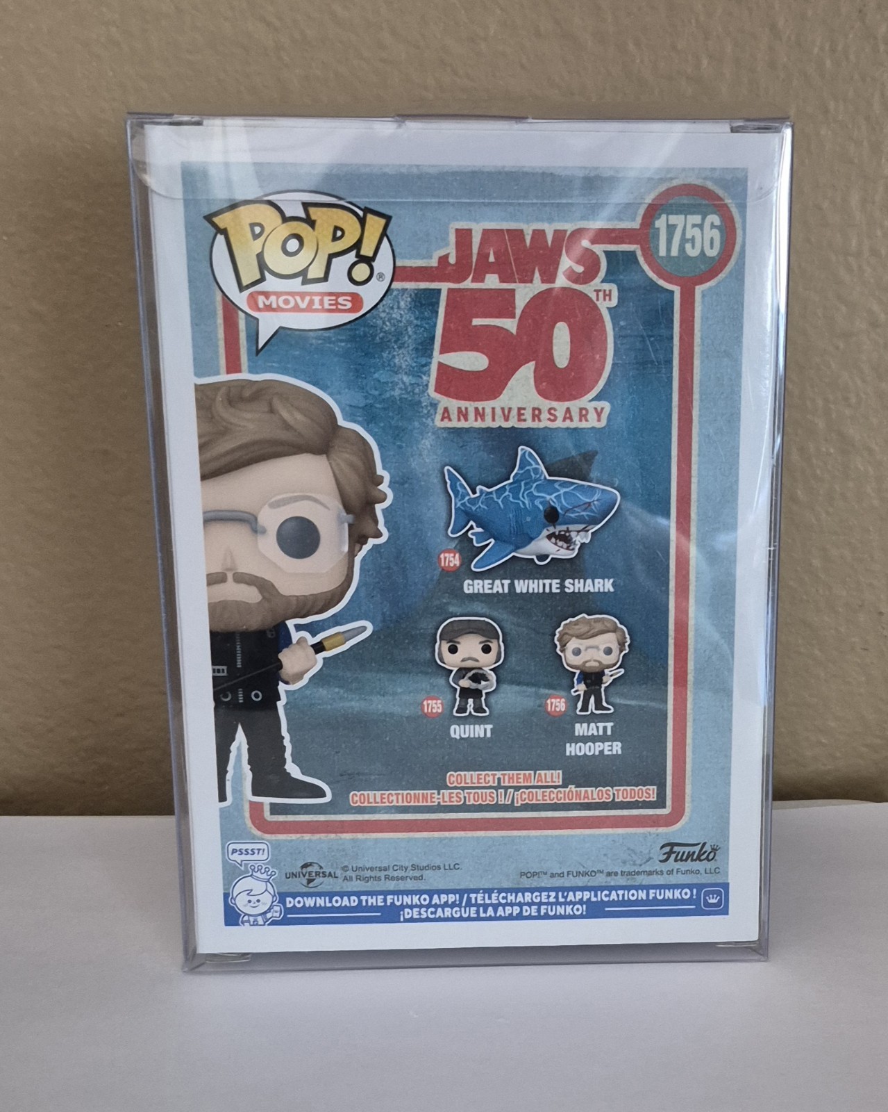 Richard Dreyfuss Autographed JAWS 50th Anniversary Funko Pop #1756 OC Marketing