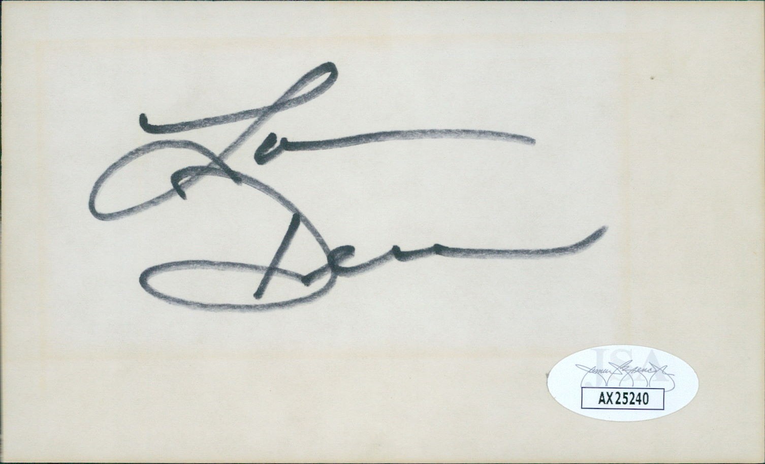 Laura Dern Actress Signed 3×5 Index Card JSA Authenticated