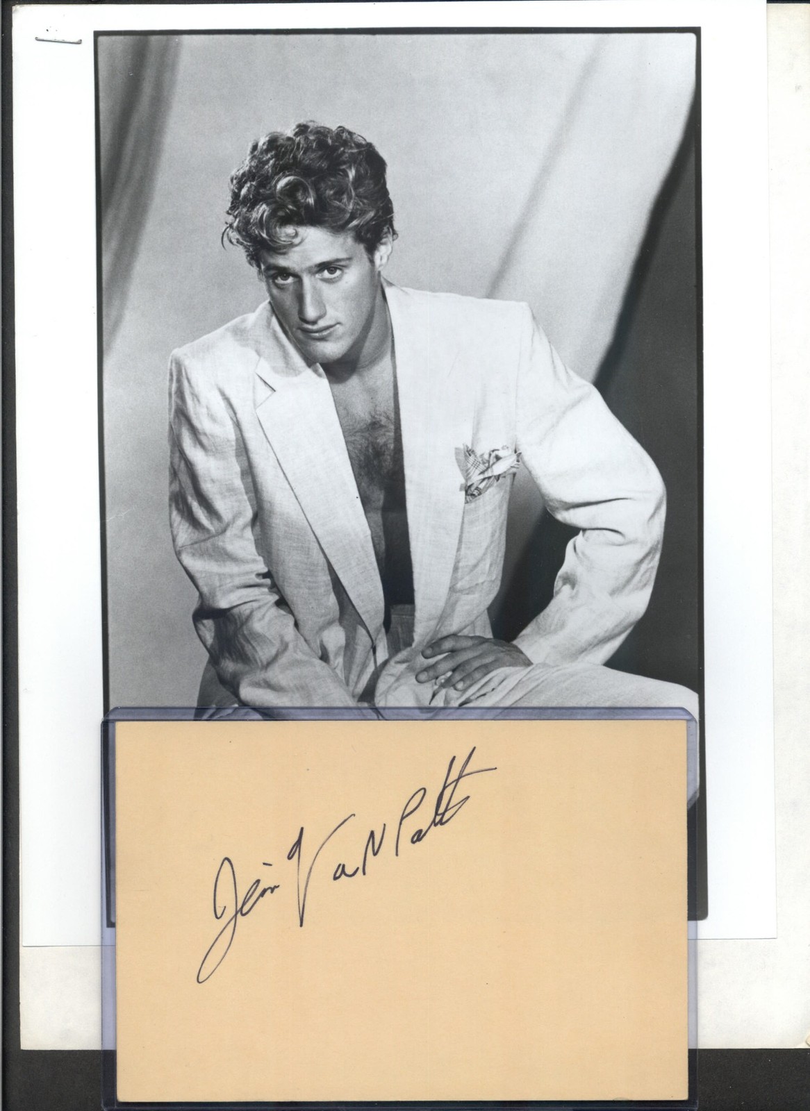 Timothy Van Patten – Signed Autograph Index Card & Photo Set – The White Shadow