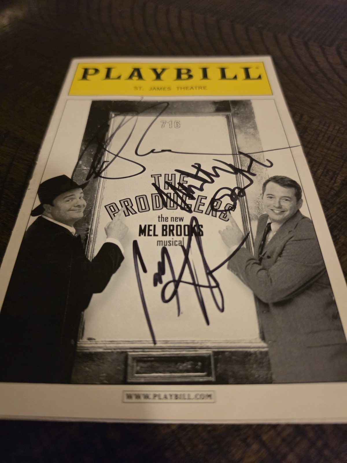 Matthew Broderick & Nathan Lane Autograph; The Producers Playbill