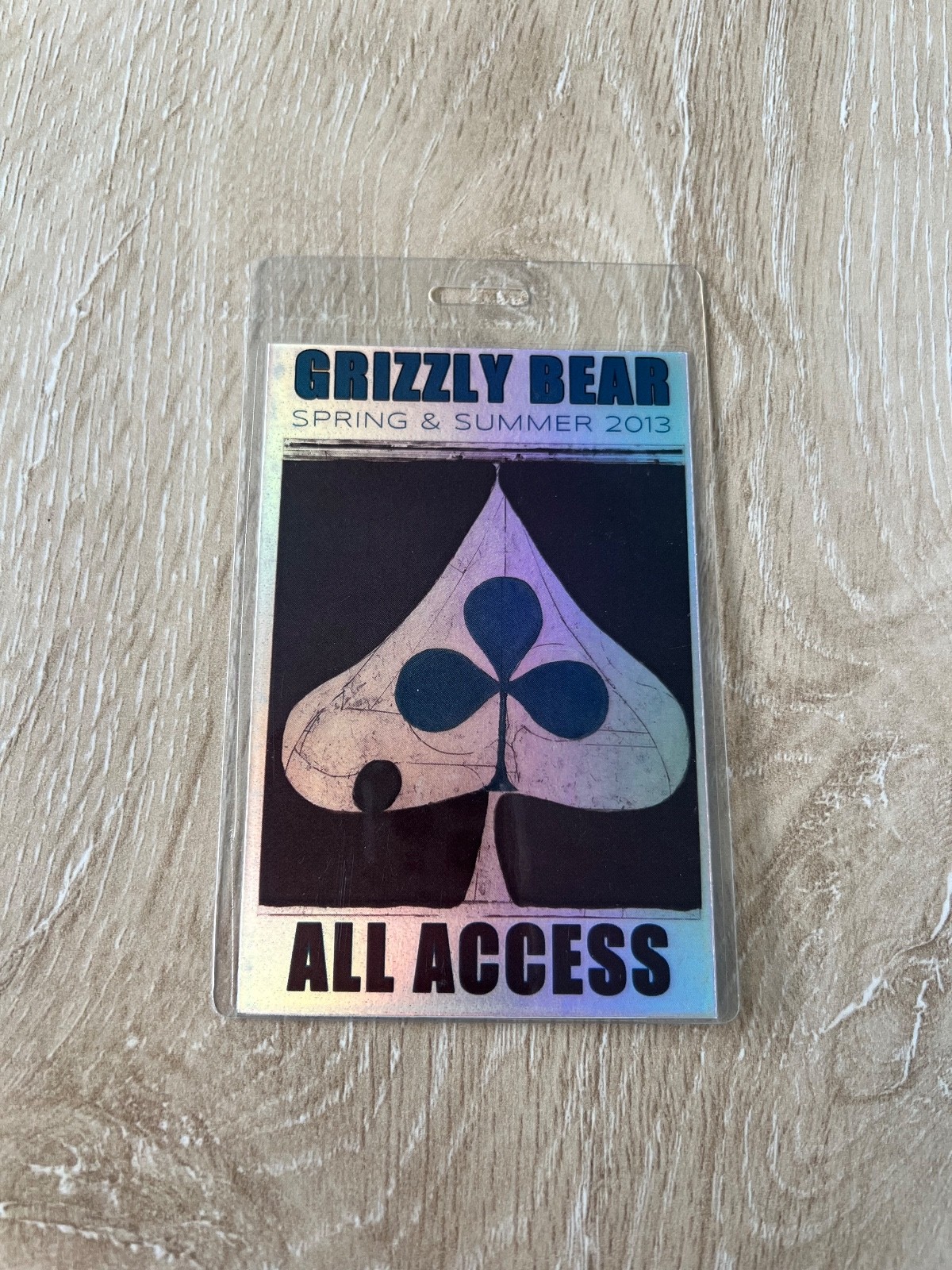 Grizzly Bear 2013 Tour All Access Backstage Working Crew Laminated Pass