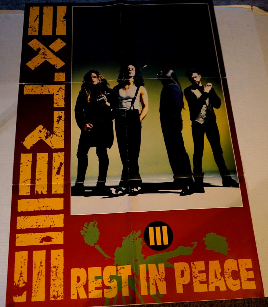 Extreme 25″ x 35″ Inch Dual Sided Poster Record Store Used 1992 Poster Nuno Htf