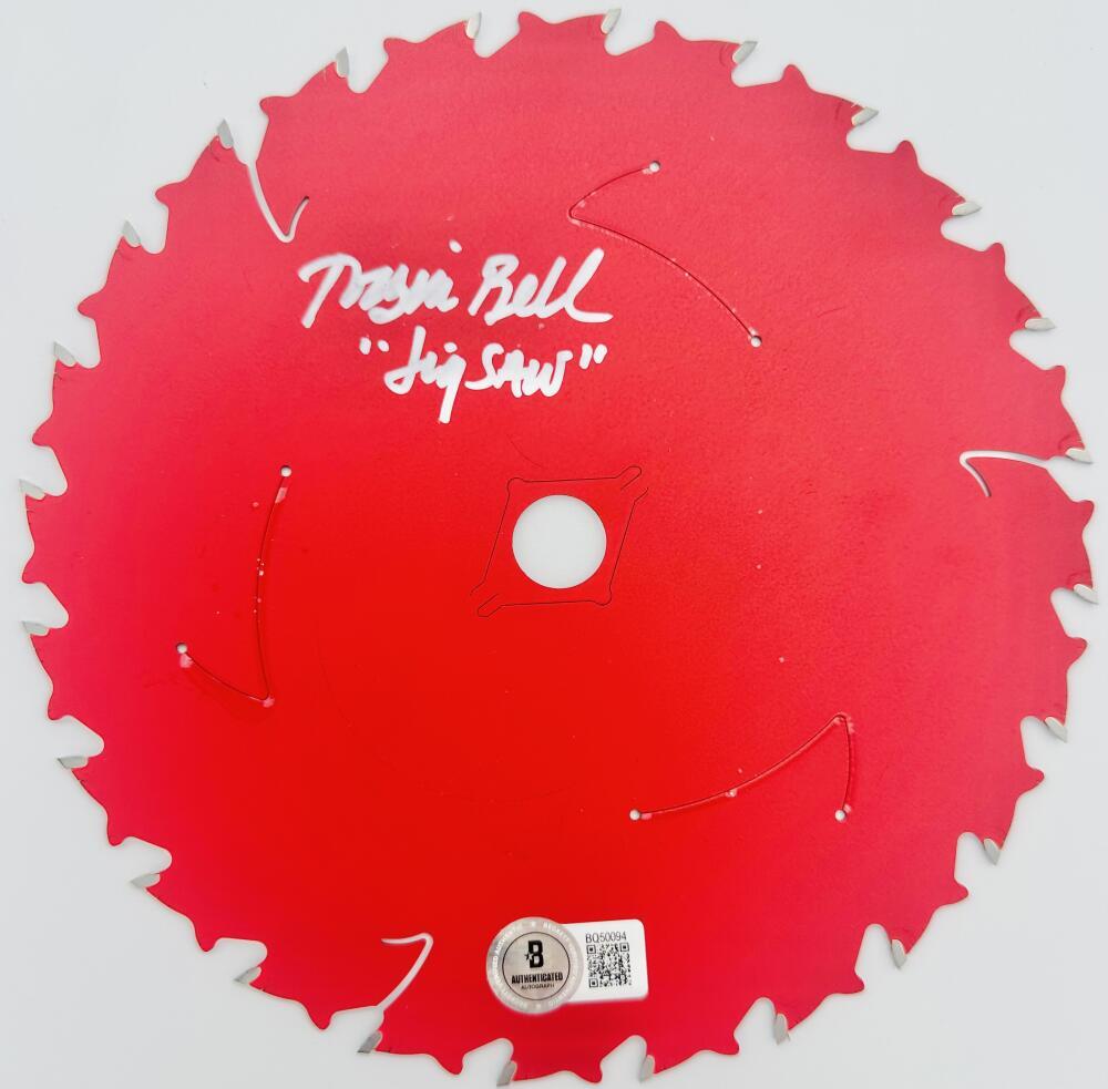 TOBIN BELL SIGNED 7″ CIRCULAR SAW BLADE BILLY JIGSAW HORROR AUTOGRAPH BAS K094