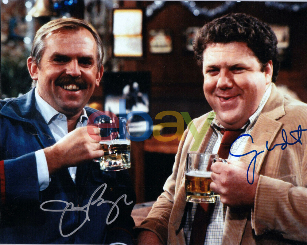 JOHN RATZENBERGER GEORGE WENDT CHEERS SIGNED AUTOGRAPHED AUTO 8X10 PHOTO reprint