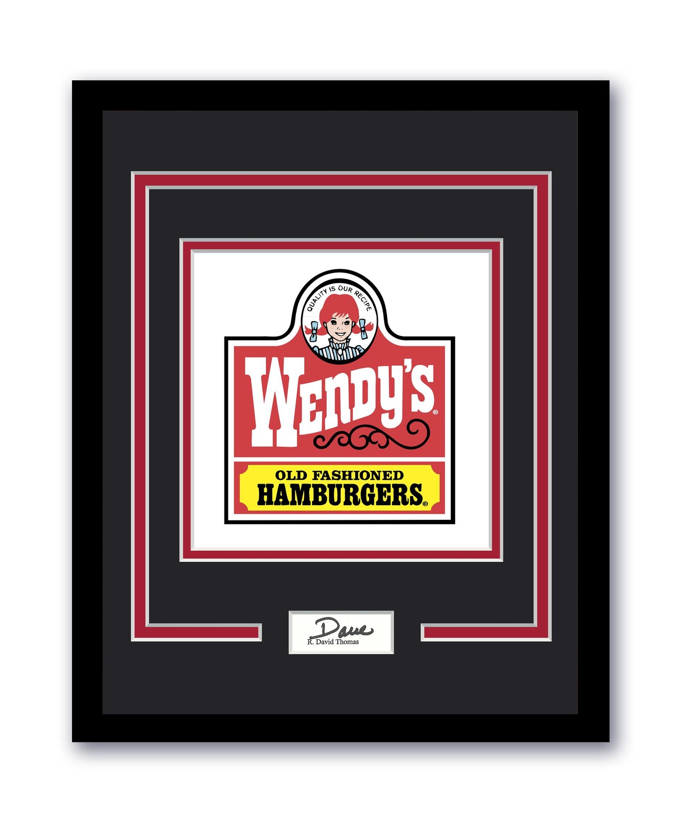 Wendys CEO Dave Thomas Autographed Signed 11×14 Framed Photo Fast Food ACOA