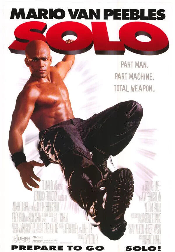 SOLO ORIGINAL ROLLED DOUBLE SIDED MOVIE POSTER 27×41 1996 MARIO VAN PEEBLES