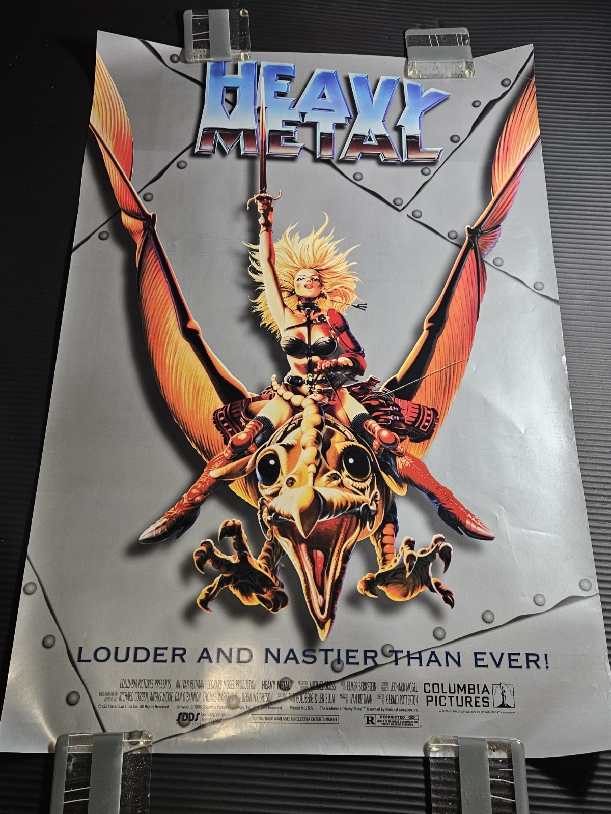 HEAVY METAL 1996 ORIGINAL RE RELEASE rolled one sheet single sided movie poster