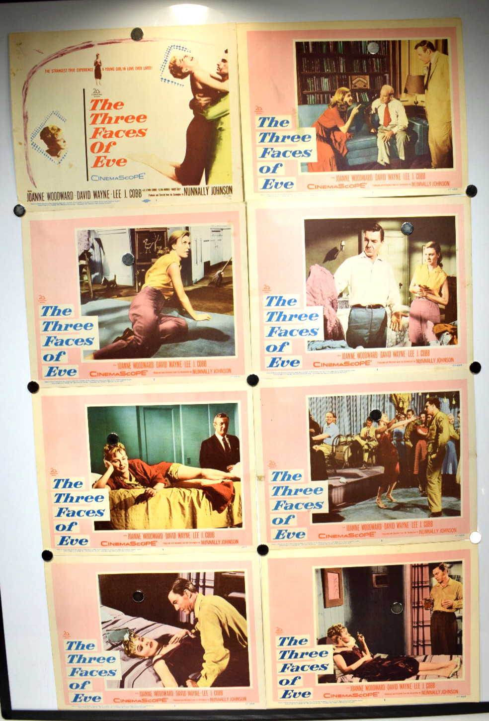 Lobby Card Set (8): 1957 THREE FACES OF EVE Joanne Woodward