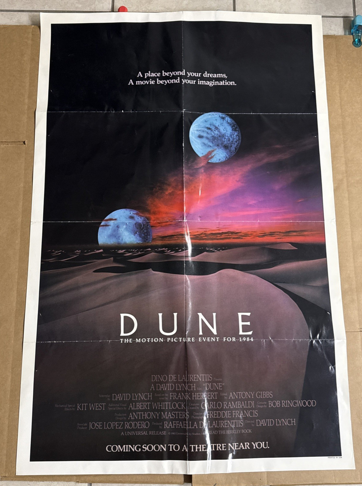 DUNE The Motion Picture Movie Poster 1983 Advance Sheet 27×41 COMING SOON RARE