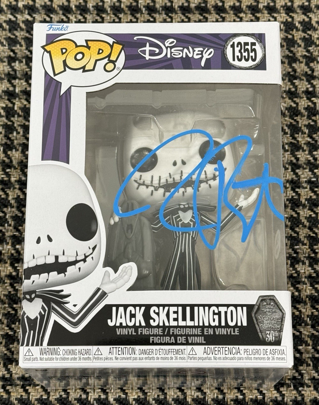 Tim Burton Signed Autograph Jack Skellington #1355 Funko Pop PSA/DNA Authentic