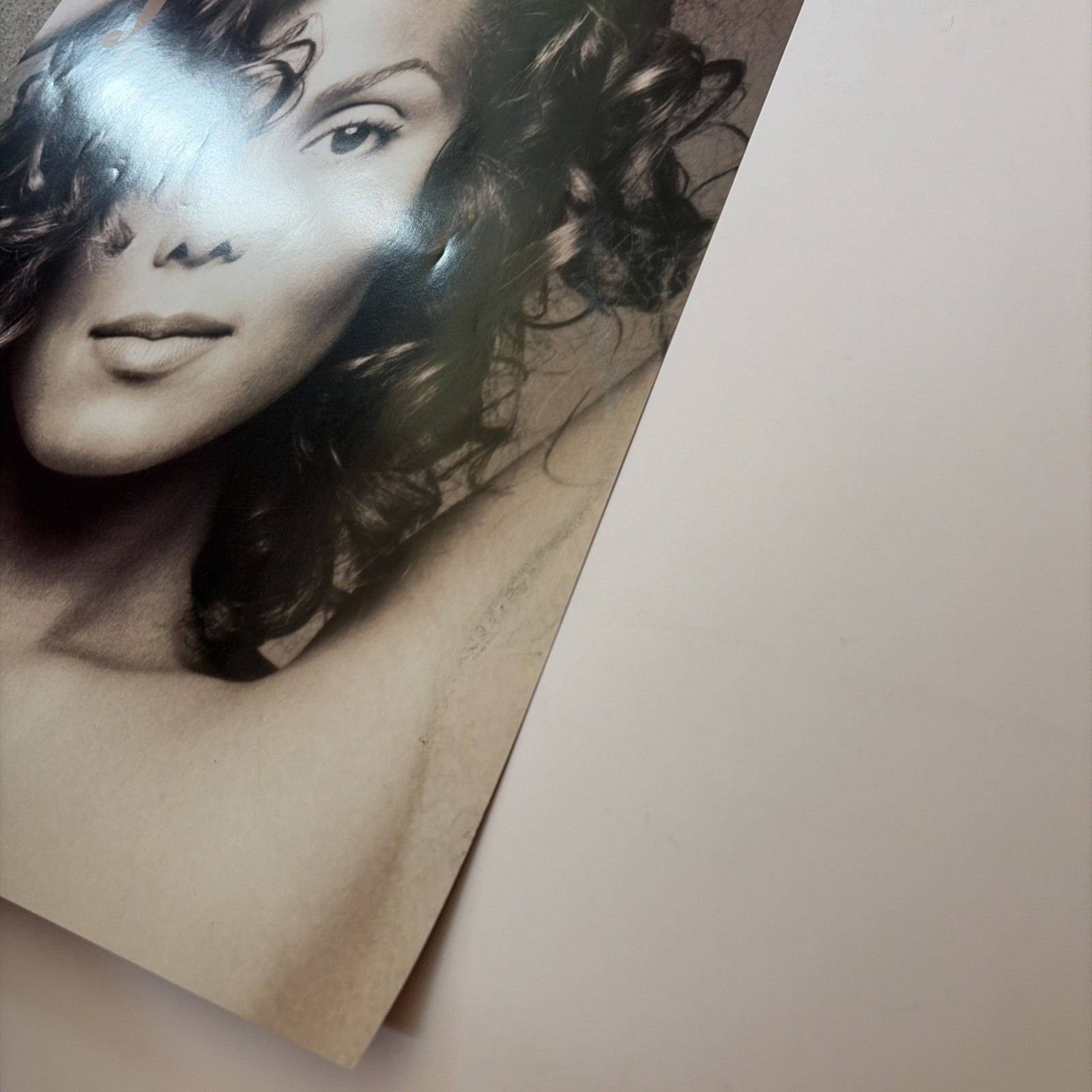 Janet Jackson 1993 Two-Sided Promo Poster Brass Metallic 90s Vintage