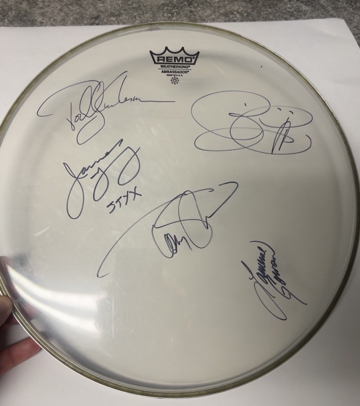 Styx Autographed Drumhead