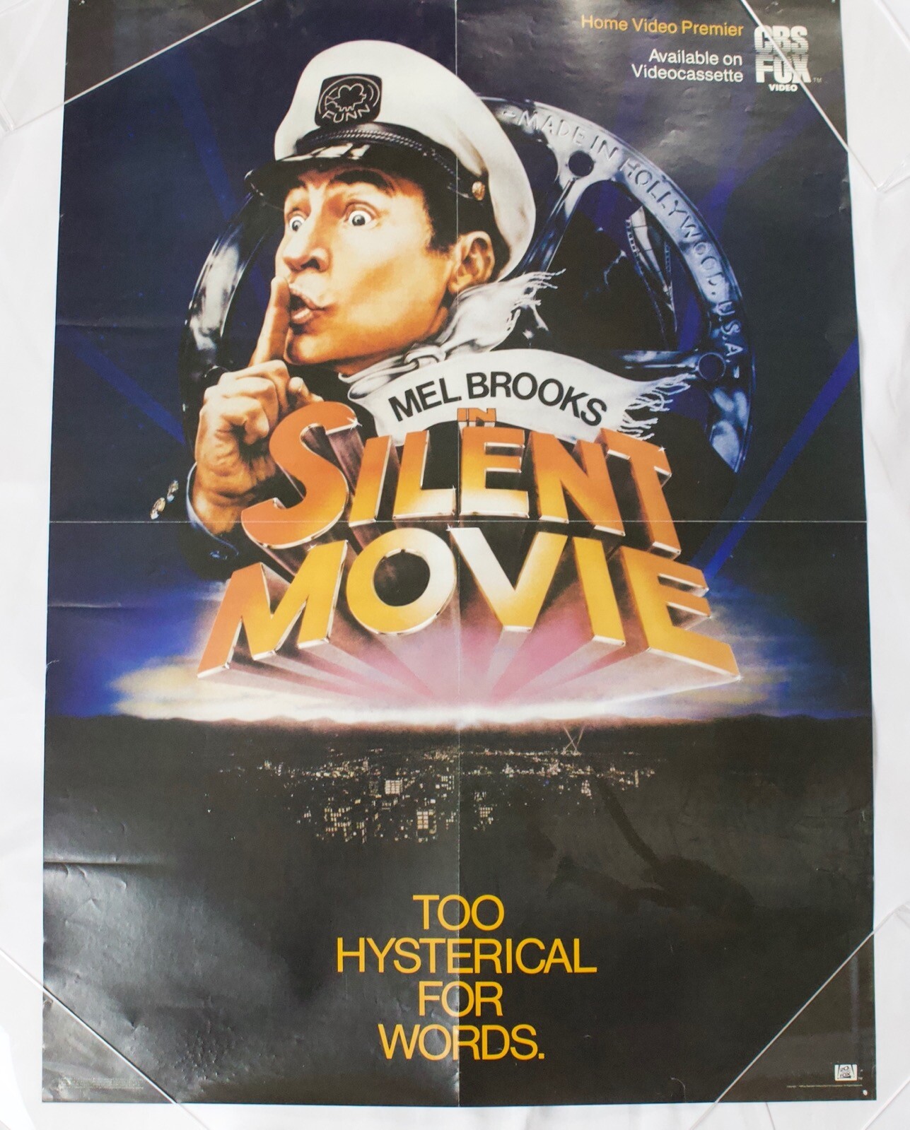 Silent Movie (Mel Brooks) Promotion Home Video Poster 1985 27”x 20″