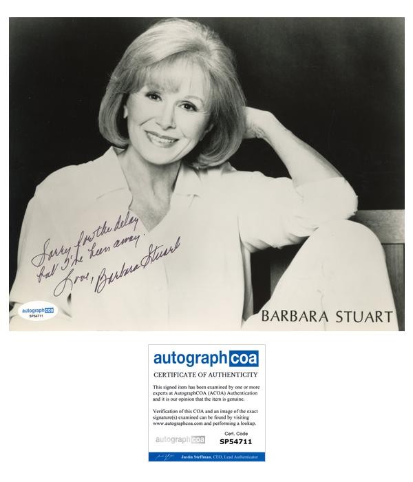 Barbara Stuart “Gomer Pyle, U.S.M.C.” AUTOGRAPH Signed 8×10 Photo ACOA