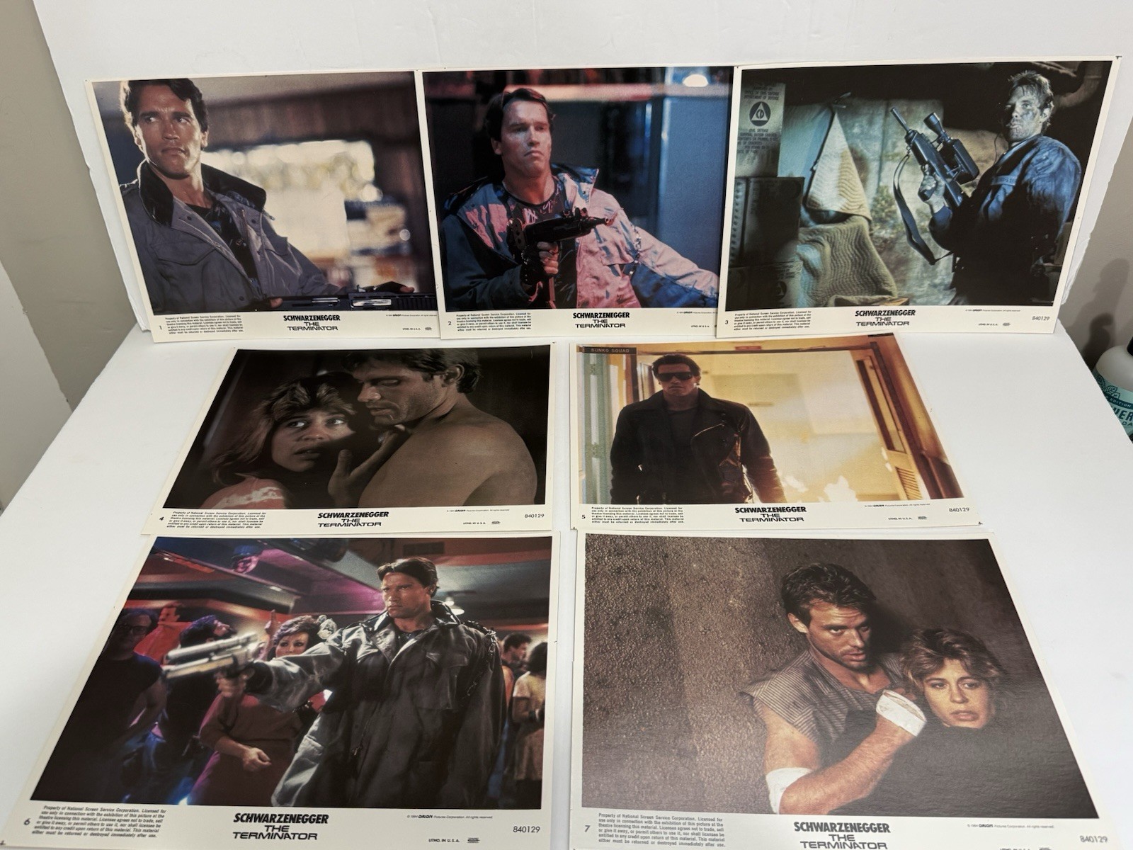 (7) THE TERMINATOR original 1984 lobby color still photos ARNOLD SCHWARZENEGGER