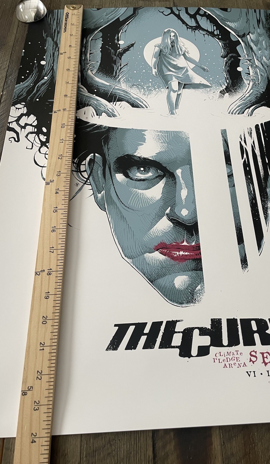 THE CURE Seattle WA Concert Poster 6/1/2023 Climate Pledge Arena Robert Smith