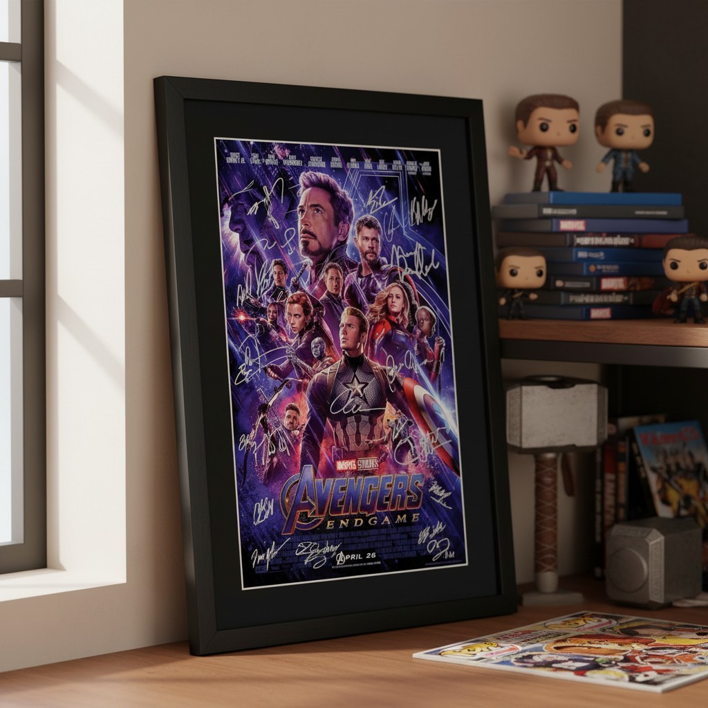 Framed Avengers Endgame Signed Poster 16×12 for Movie Lovers and Collectors