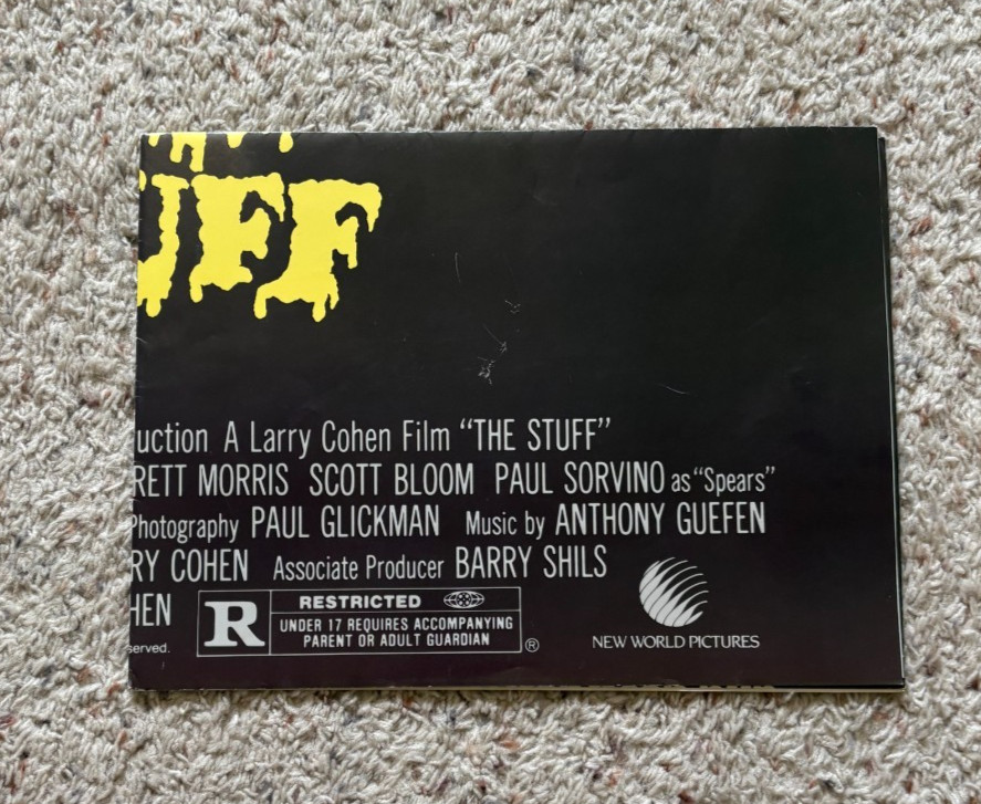 Vintage 1985 THE STUFF Original One Sheet Horror Cult Movie Poster 27″ x 40″