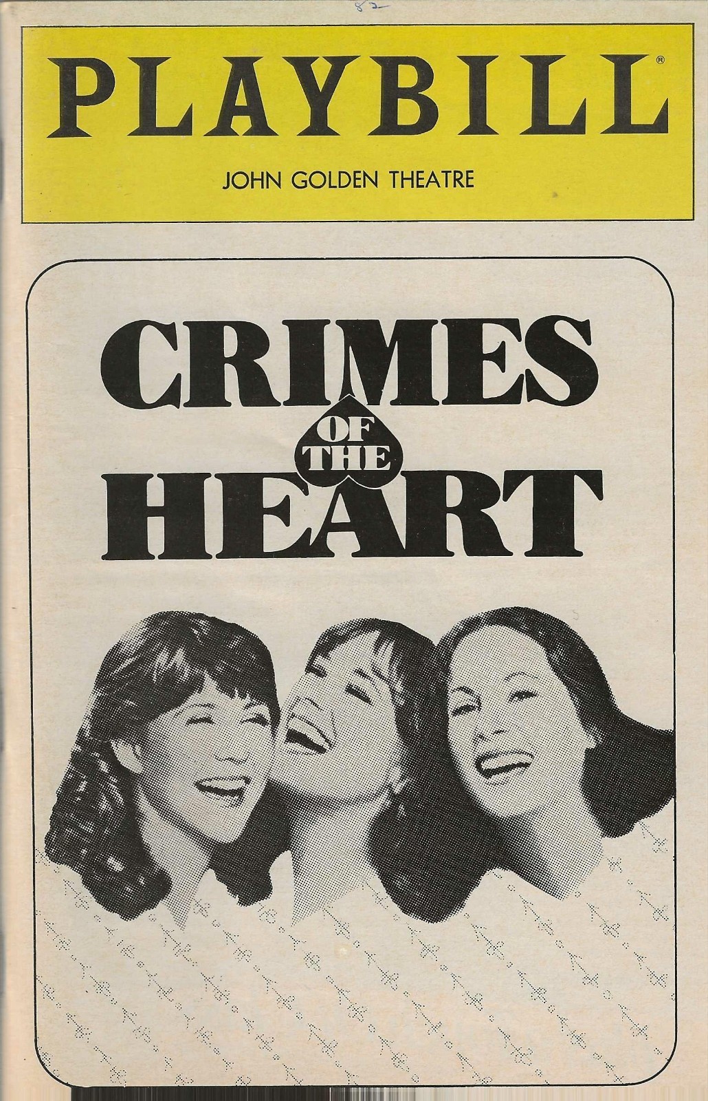 Playbill John Golden Theatre Crimes of the Heart May 1982
