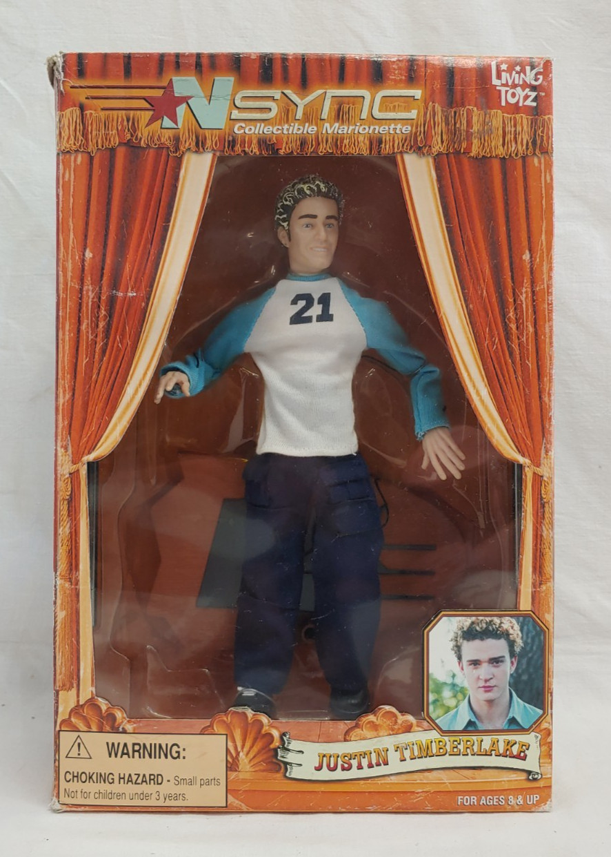 NSYNC Justin Timberlake Collectible Marionette Doll Living Toyz 2000